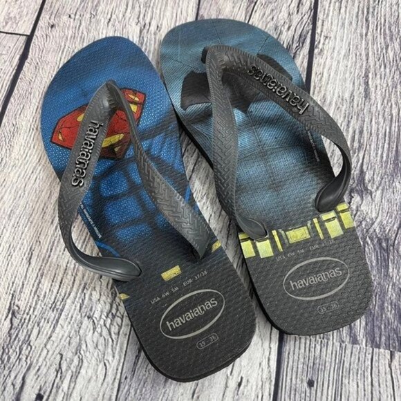 Havaianas DC Comics Superman Batma Kids Size 5 Flip‎ Flips Sandals - Picture 1 of 7
